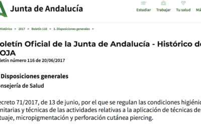 El Decreto que regula el Tatuaje en Andalucía